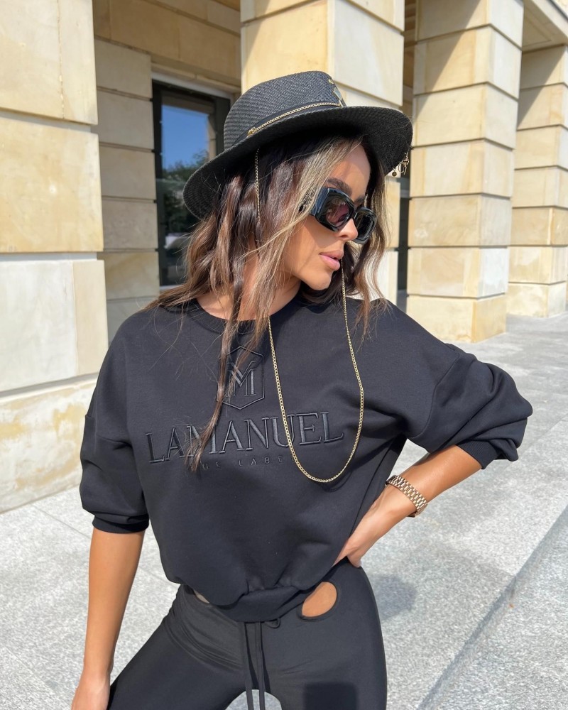 BLUZA L.M ▪️haft CZARNA