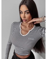 BLUZKA CASSI PASKI ▪️CZARNA 