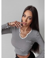 BLUZKA CASSI PASKI ▪️CZARNA 