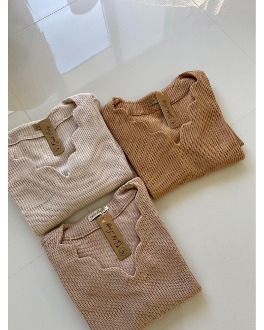 SWETERKOWE  BLUZECZKI▪️KOLOR SZAMPAŃSKI