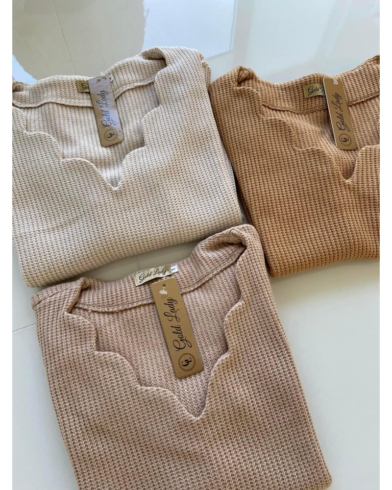 SWETERKOWE  BLUZECZKI▪️KOLOR SZAMPAŃSKI