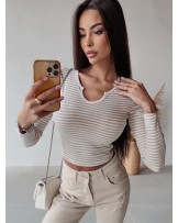 BLUZKA CASSI PASKI ▪️BEŻOWA 