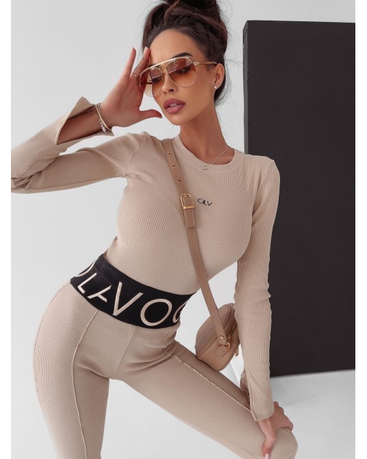 BLUZKA SUSAN PRĄŻEK  ▪️BEŻOWA 