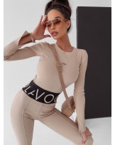 BLUZKA SUSAN PRĄŻEK  ▪️BEŻOWA 