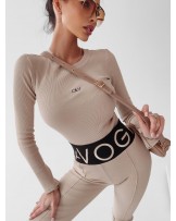 BLUZKA SUSAN PRĄŻEK  ▪️BEŻOWA 