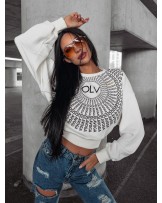 BLUZA LOGOWANA ▪️TANESS ECRU