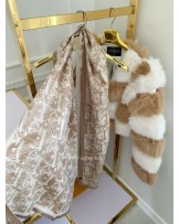 DWUSTRONNY  szal DIORR beżowy 