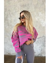 BLUZA FANTASTY ▪️RÓŻ SZAROŚĆ