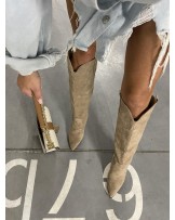 KOZAKI KOWBOJKI ▪️ZAMSZ BEZOWE