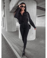 SPODNIE Z ĆWIEKAMI ROSE ▪️BLACK