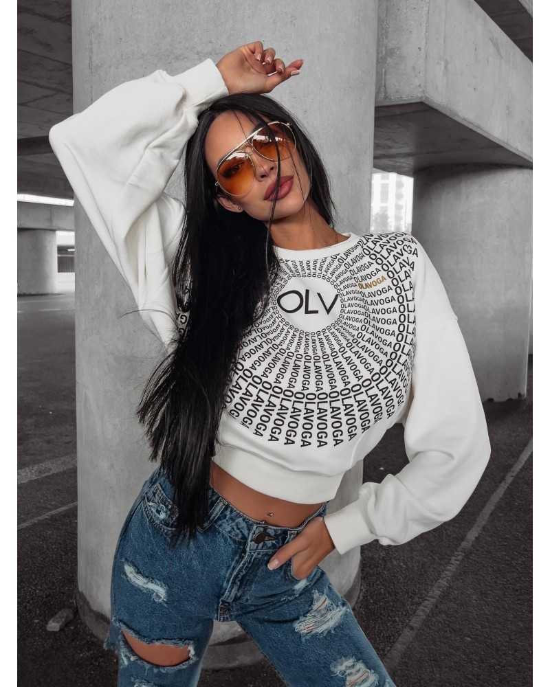 BLUZA LOGOWANA ▪️TANESS ECRU