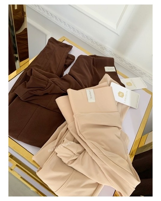 BEŻOWE LEGGINSY L.M ▪️