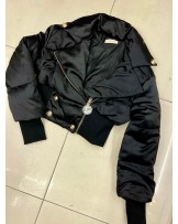 Puchowa czarna KURTKA BALMAINN