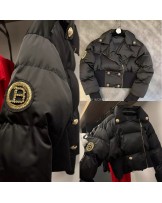 Puchowa czarna KURTKA BALMAINN