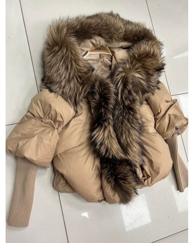 PUCHOWA KURTKA PUCH GĘSI LIS ▪️ZIMOWA 