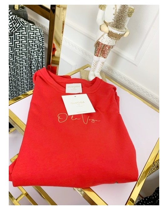 BLUZKA MOM OLV CZERWONA 