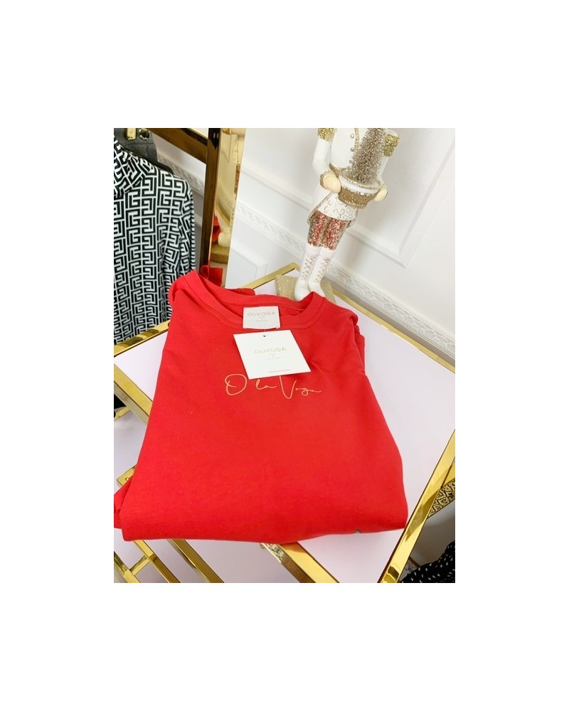 BLUZKA MOM OLV CZERWONA 