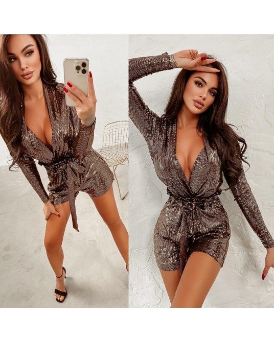 BODY Z CEKINAMI FANCY SEQUINS ZŁOTE 