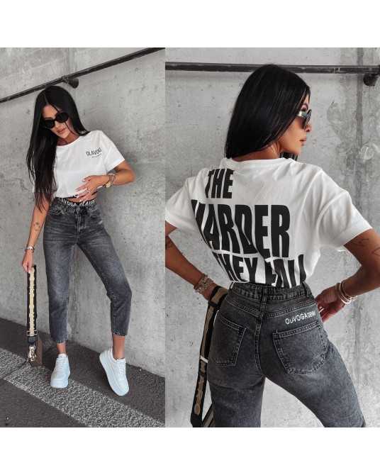 T▪️SHIRT z haftem VARTE ecru