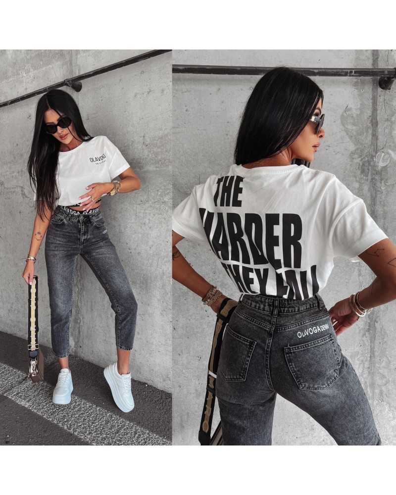 T▪️SHIRT z haftem VARTE ecru