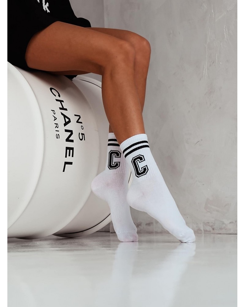 SKARPETY  C BIAŁE  Z CZARNYM