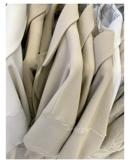 PŁASZCZ OVESIZE L.M ▪️JASNY BEŻ WEŁNIANY