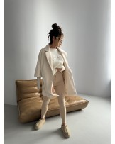 PŁASZCZ OVESIZE L.M ▪️JASNY BEŻ WEŁNIANY