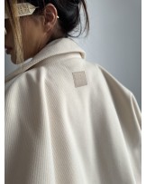 PŁASZCZ OVESIZE L.M ▪️JASNY BEŻ WEŁNIANY