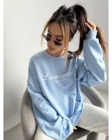 BLUZA OVERSIZE ▪️WHATER NIEBIESKA
