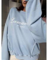 BLUZA OVERSIZE ▪️WHATER NIEBIESKA