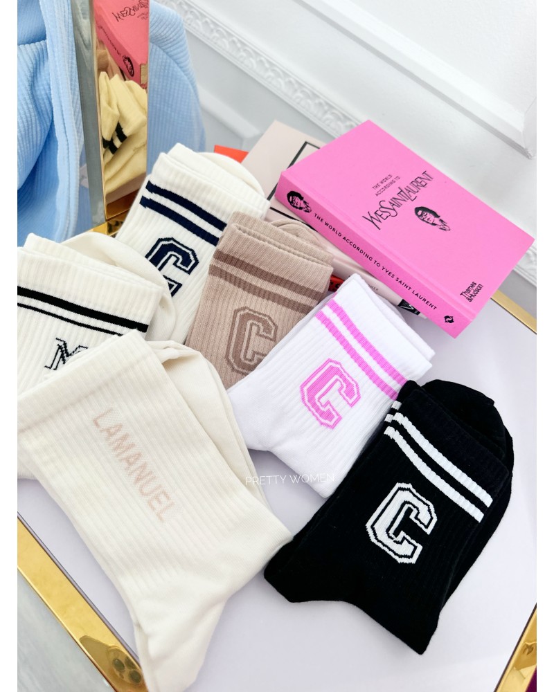 SKARPETY  C ▪️ecru z czernią