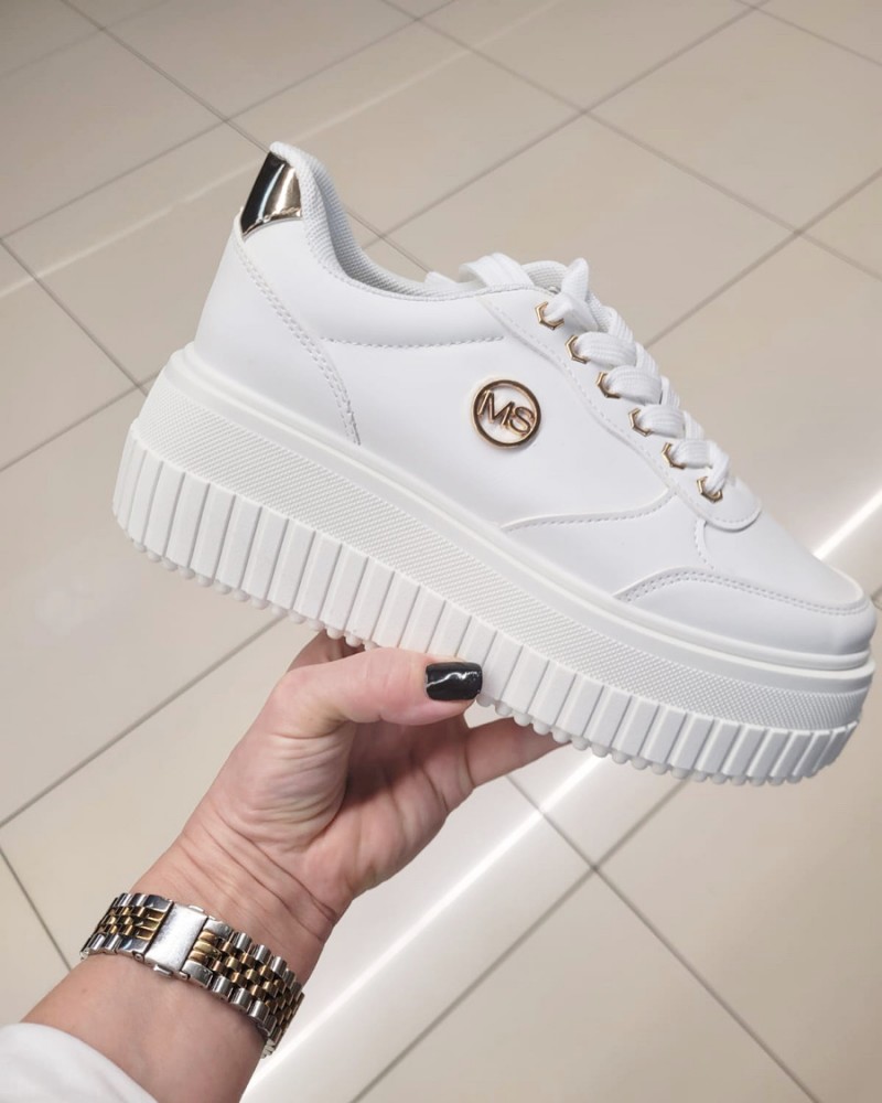 BIAŁE SNAKERS NA PLATFORMIE ▪️