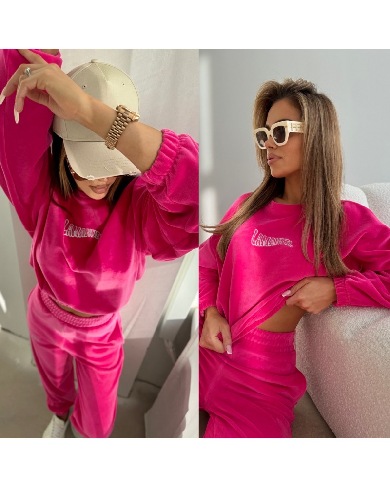 KOMPLET WELUR L M ▪️FUKSJA