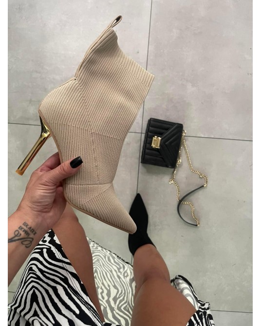 BEŻOWE BOTKI ZŁOTA SZPILKA HIT 