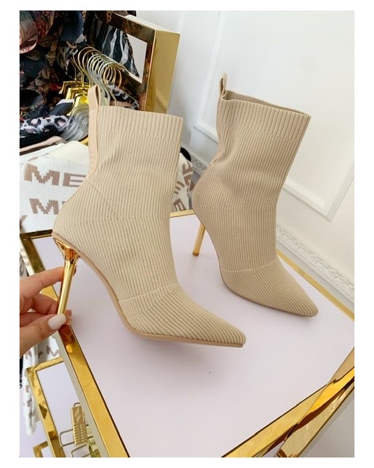 BEŻOWE BOTKI ZŁOTA SZPILKA HIT 