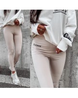 Legginsy z LAMPASEM SAGE ▪️BEZOWE