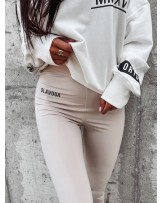 Legginsy z LAMPASEM SAGE ▪️BEZOWE