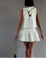 PLISOWANE SPÓDNICZKO SPODENKI ▪️ECRU