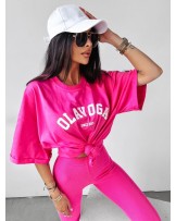 T ▪️SHIRT OVERSIZE RÓŻOWY