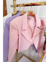 MARYNARKA ELLIE  Z RÓŻA SHORTS ▪️PUDROWY RÓŻ 