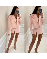 MARYNARKA ELLIE  Z RÓŻA SHORTS ▪️PUDROWY RÓŻ 