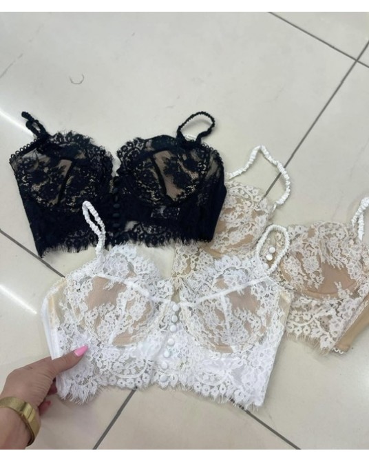 KORONKOWY TOP ▪️ecru