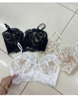 KORONKOWY TOP ▪️ecru