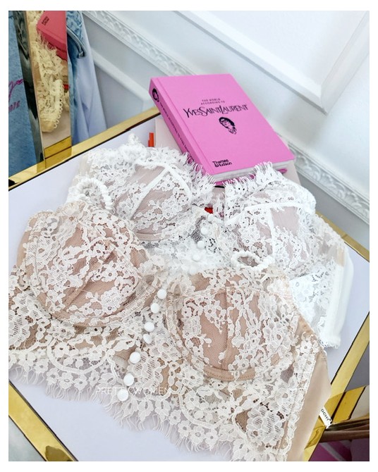 KORONKOWY TOP ▪️ecru