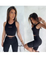 KOMPLET RICH ▪️TOP KOLARKI CZARNY 