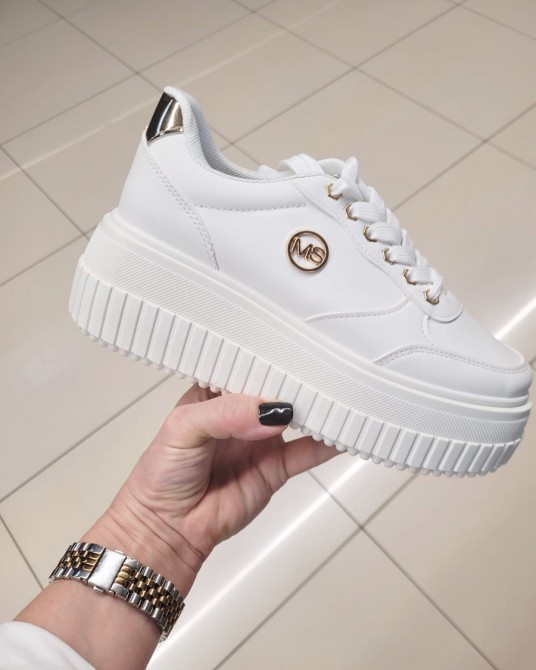 BIAŁE SNAKERS NA PLATFORMIE ▪️