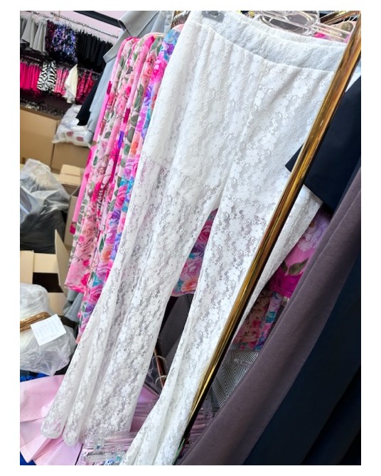 SPODNIE DZWONY KORONKA ▪️BIAŁE