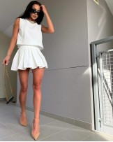 PLISOWANE SPÓDNICZKO SPODENKI ▪️ECRU