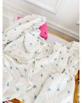 Bluzka hiszpanka ▪️z niebieskimi kwiatkami