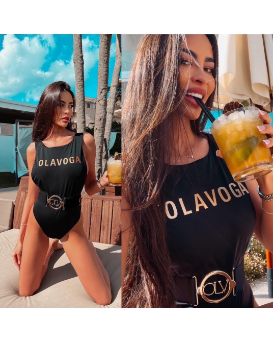 Kostium PALOS ▪️z paskiem CZARNY 